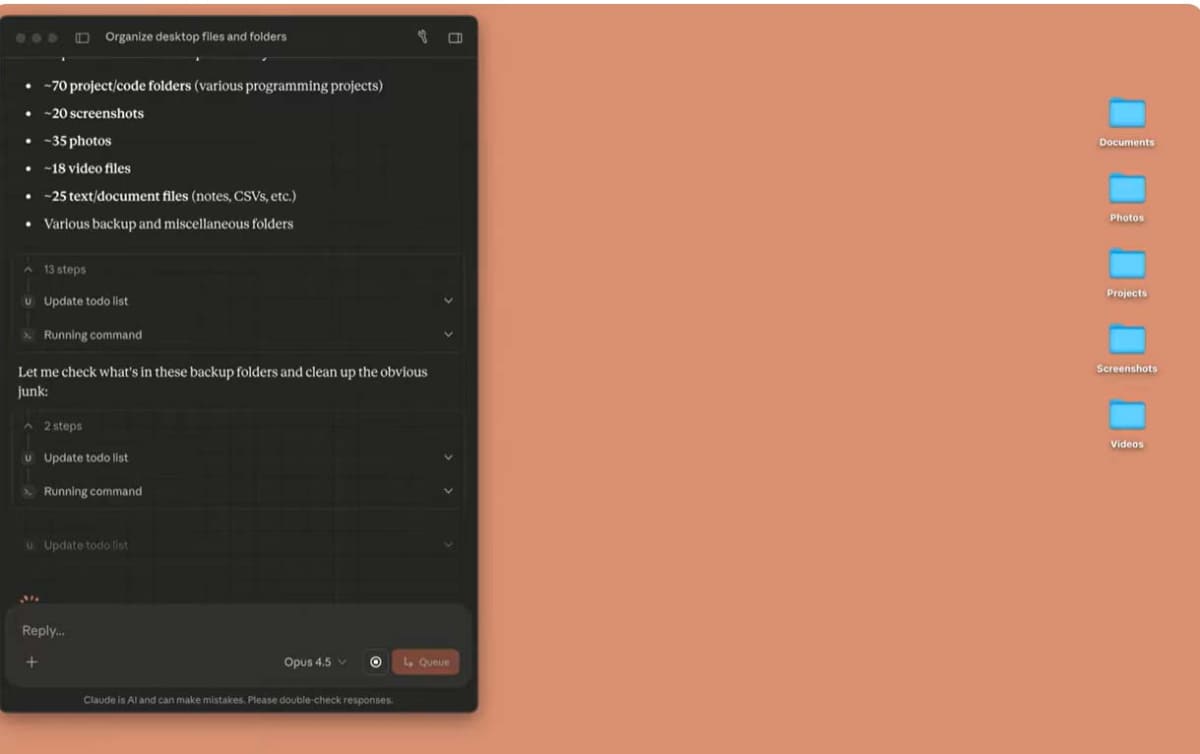 デスクトップのファイルをフォルダに整理する