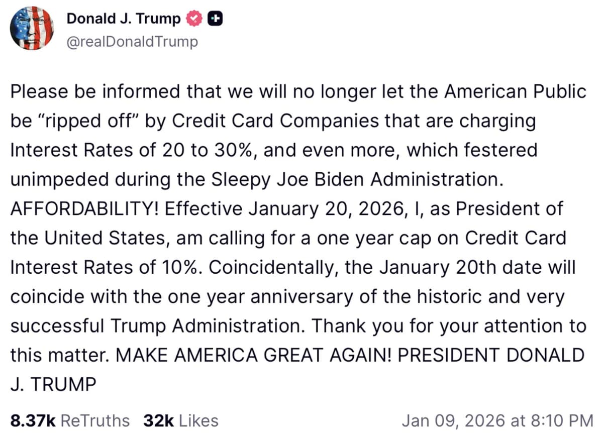 米トランプ大統領がTruth Socialに投稿した文章