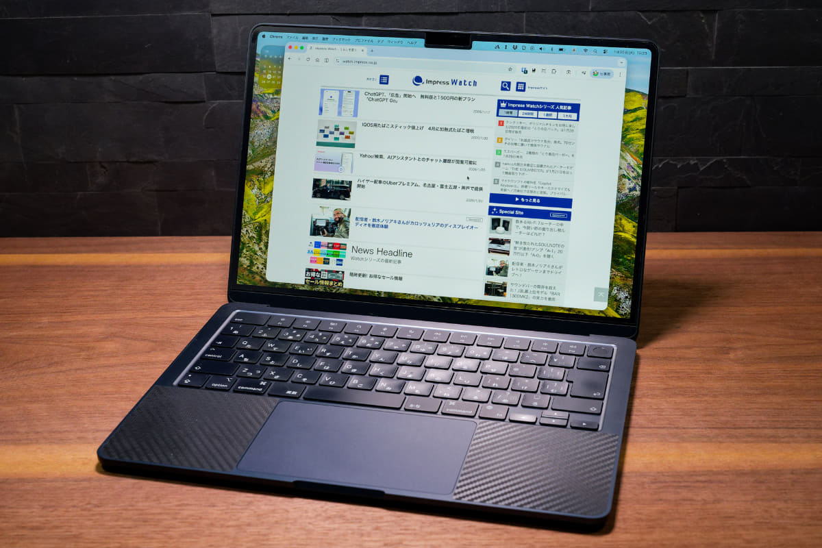 Apple Silicon搭載のMacBook Air M2