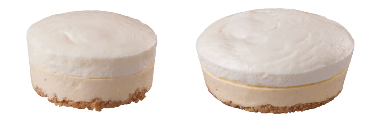 従来品と「盛りすぎ!ふわ濃チーズケーキ」