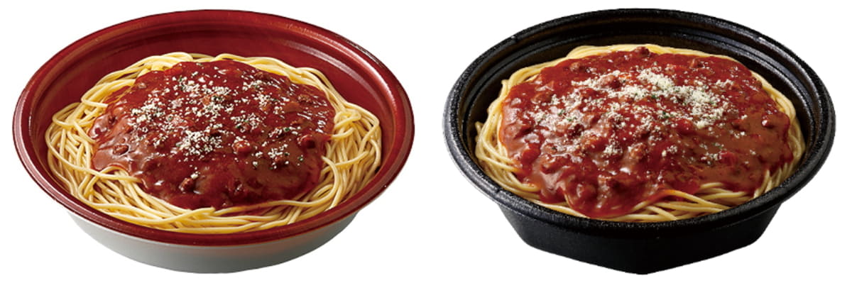 従来品と「盛りすぎ!ミートソース」