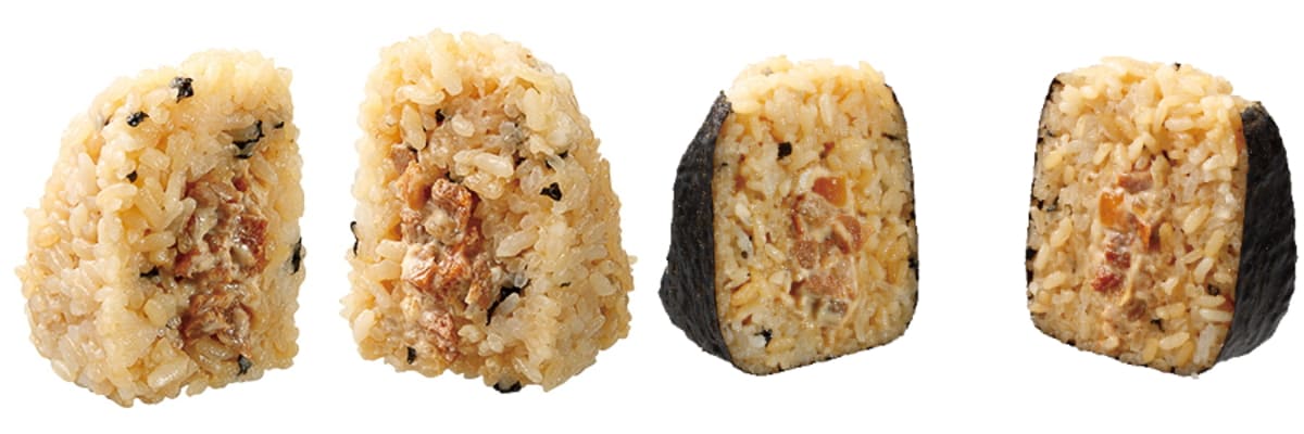 従来品と「盛りすぎ!チャーシューマヨネーズおにぎり」