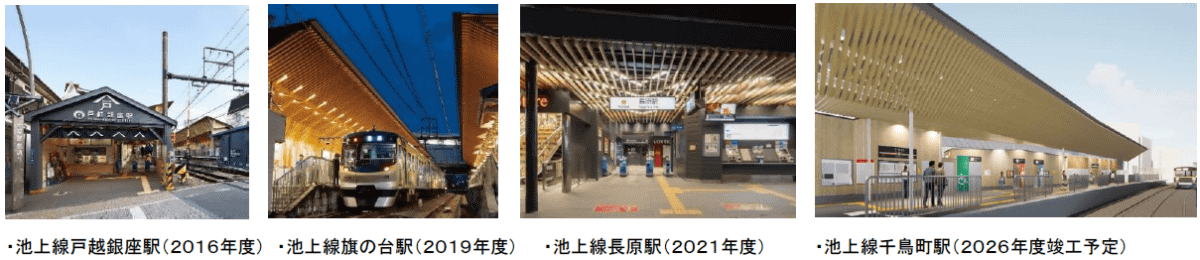 戸越銀座駅・旗の台駅・長原駅・千鳥町駅