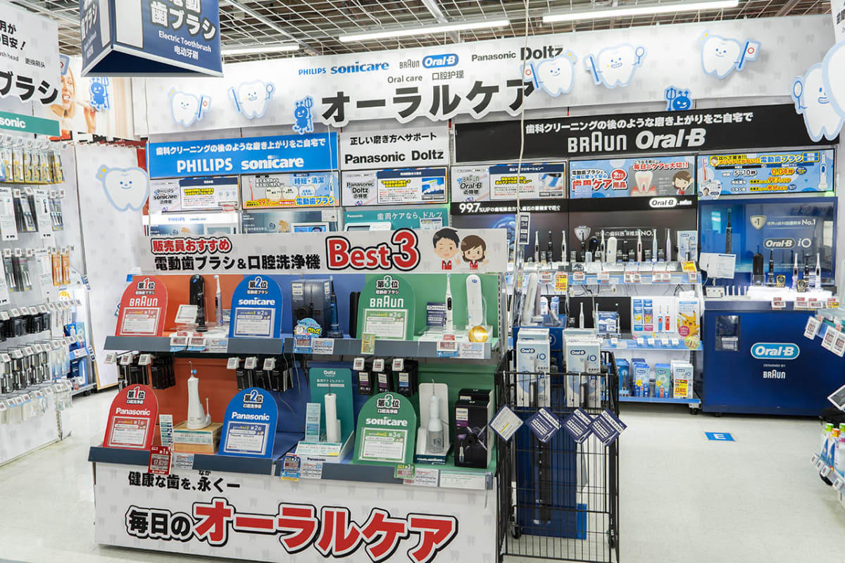 ビックカメラ有楽町店の電動歯ブラシコーナー