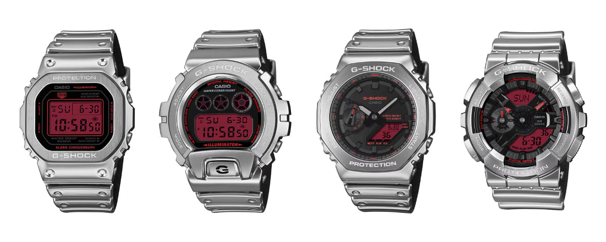 左からGM-5600YRA-8JF、GM-6900YRA-8JF、GM-2100YRA-8AJF、GM-110YRA-8AJF