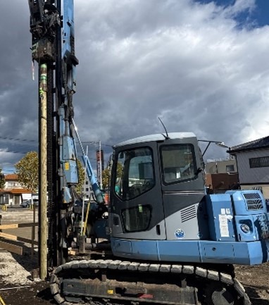 環境パイル工法を用いた工事の様子