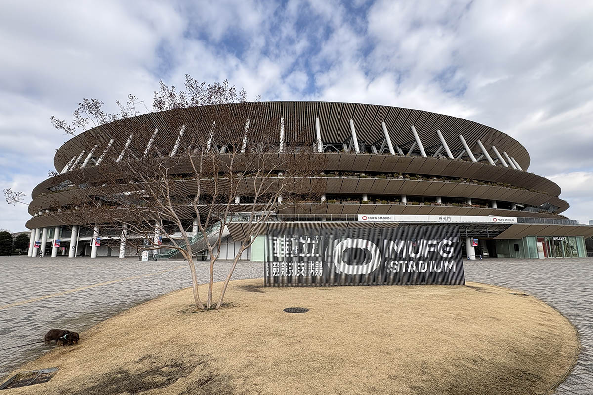 屋根の高さは隣接する国立競技場と同程度