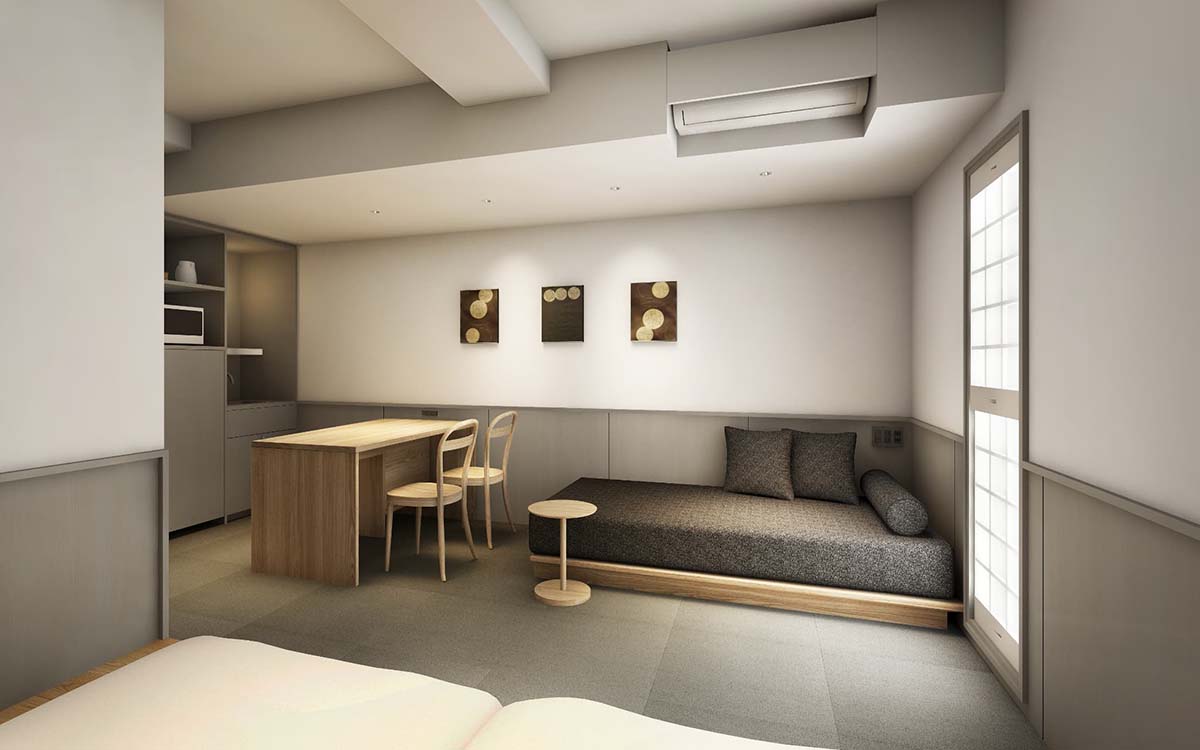 ツインルーム バスタブ付