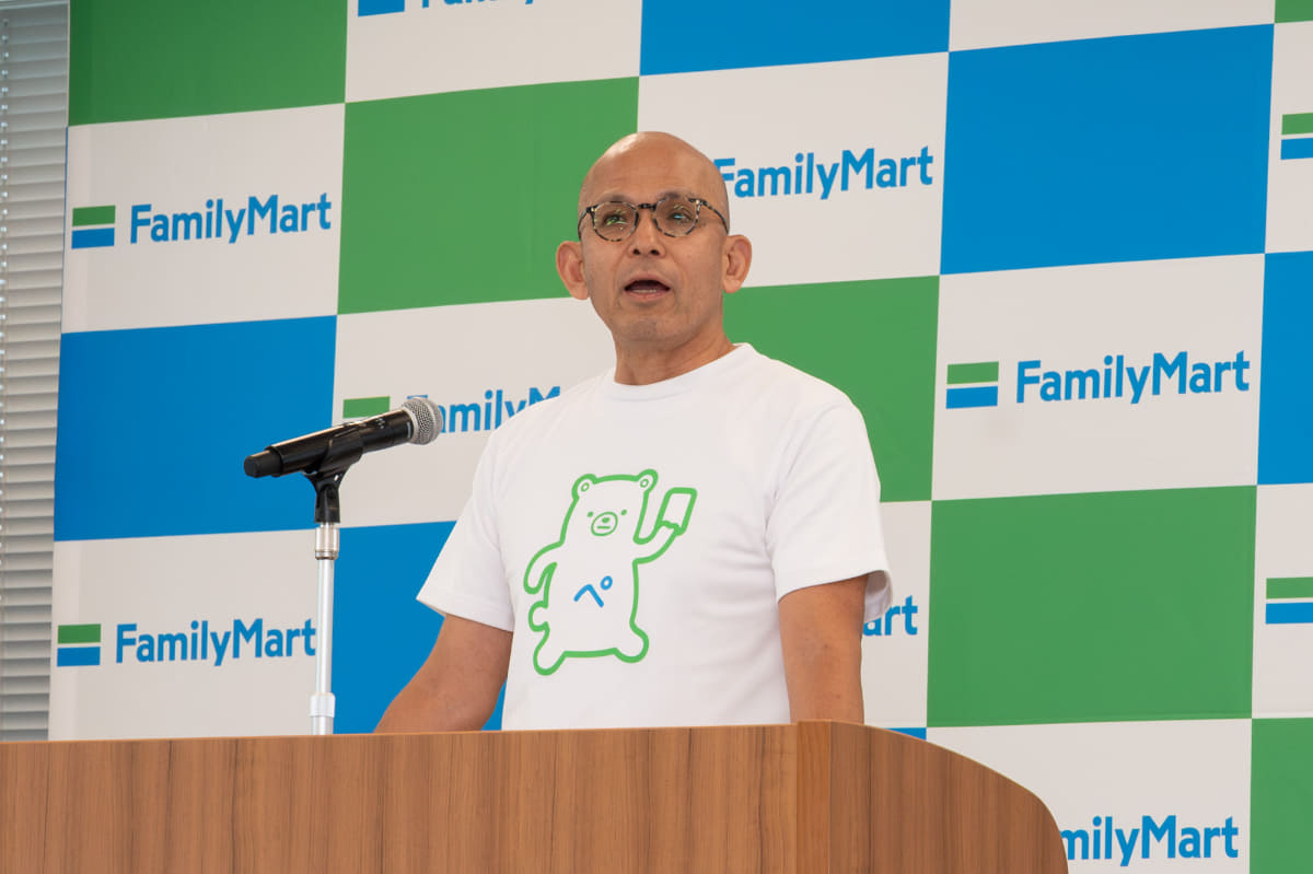 ファミリーマート代表取締役社長の細見研介氏(2023年7月撮影)