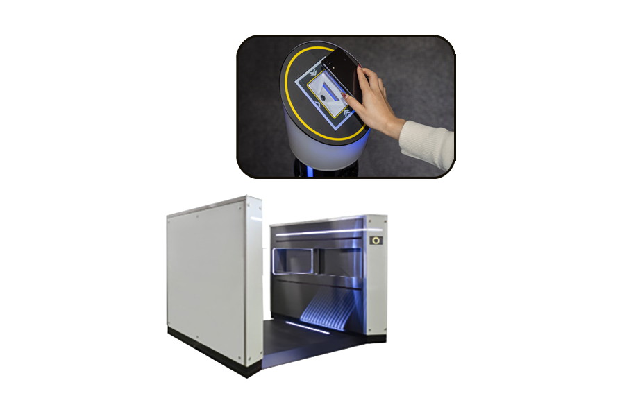 二次元コード読取イメージと新入場ゲート