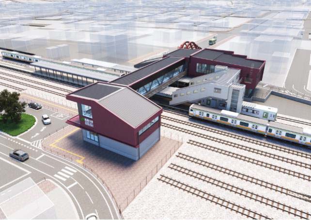 東口完成イメージパース(出典：JR東日本)