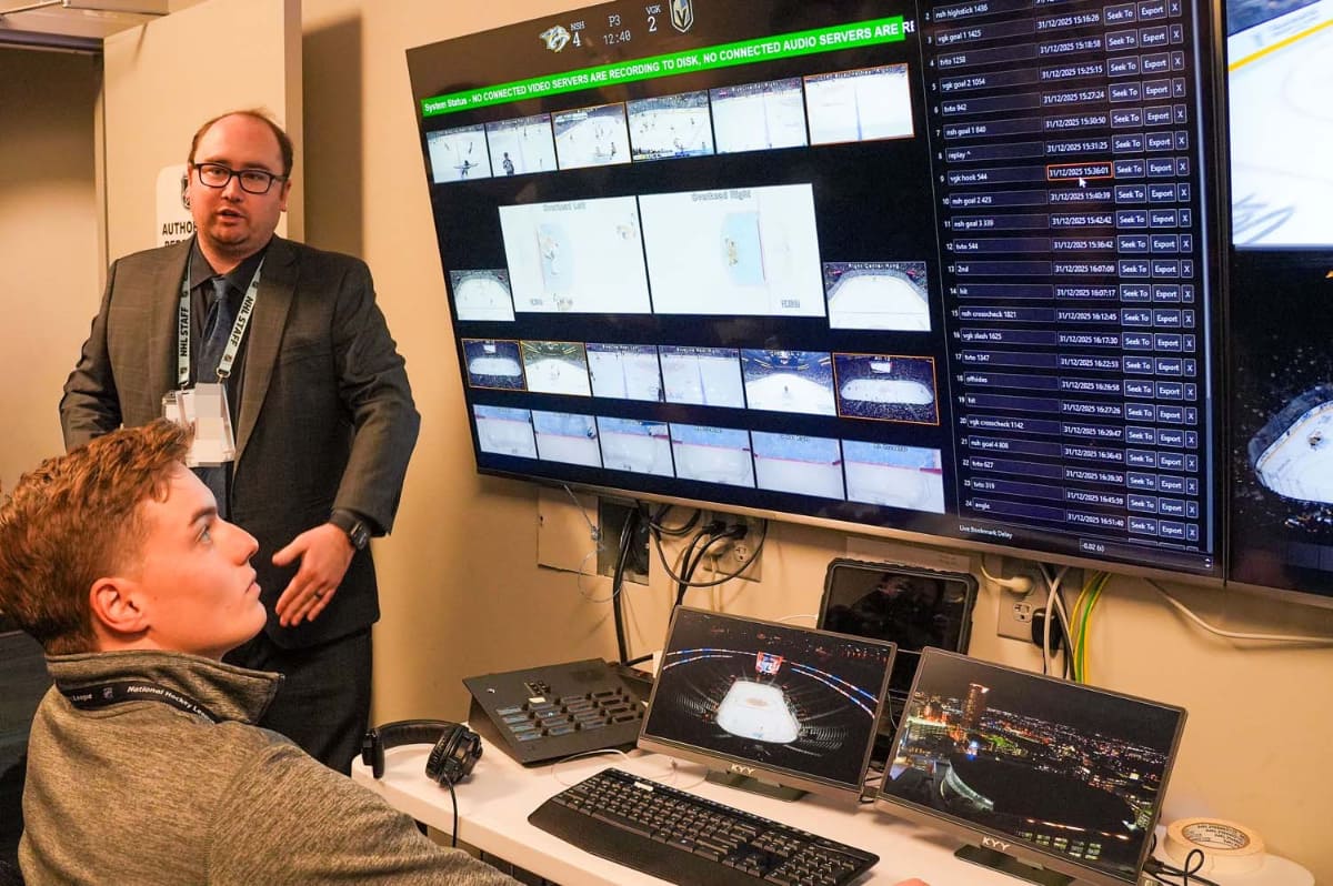 アリーナに設置されたカメラの映像は自動的にチャプターが設定され、アリーナだけでなく、トロントに送られ、編集とビデオ判定も行なう