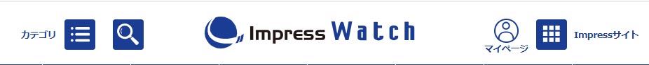Impress Watchトップページの[マイページ]からもアクセスできます