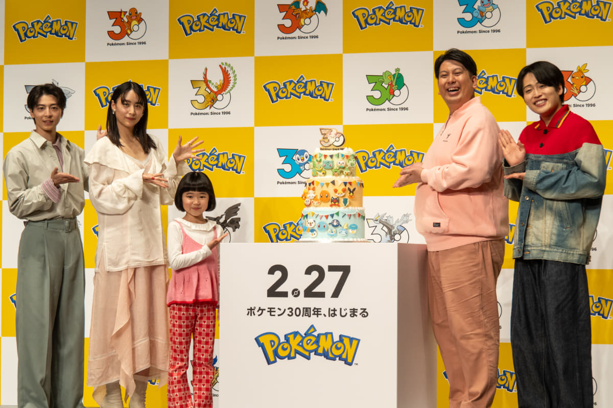 (左から)高杉真宙さん、山本美月さん、永尾柚乃さん、ジャンボたかおさん、池田直人さん