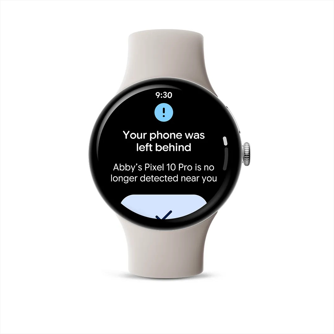 スマートフォンが手元から離れると即座に通知