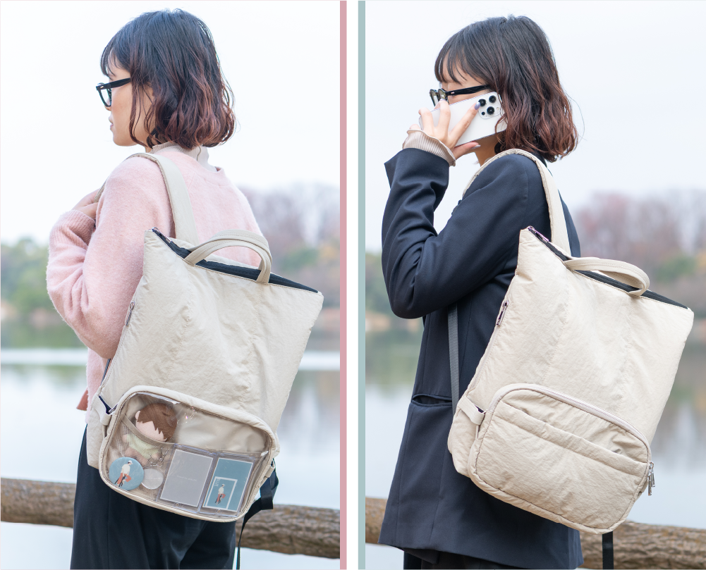 カラーはブラックとライトベージュの2色