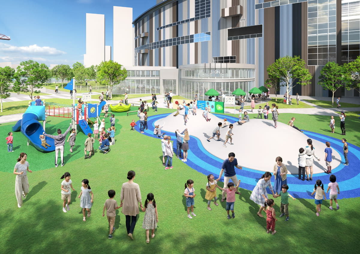 中庭のキッズパーク