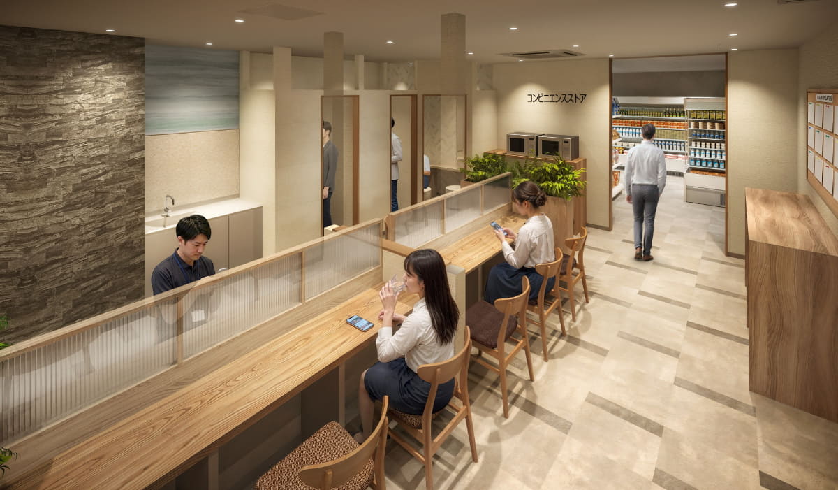 従業員専用コンビニエンスストアも設置