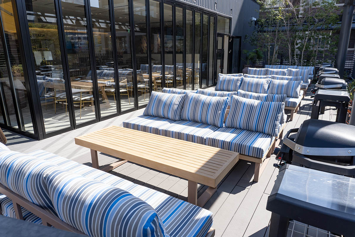 THE BBQ BEACHのテラス席