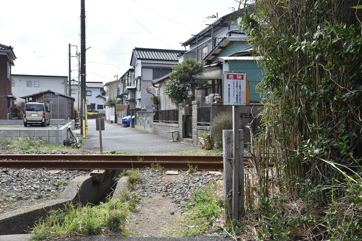 銚子電鉄には、いくつか私設踏切がある