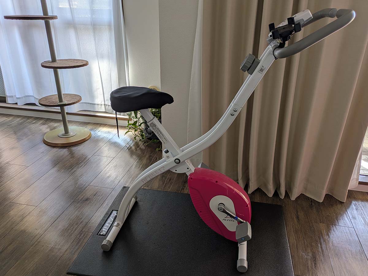 コロナ禍に購入したフィットネスバイクは置きっぱなしでした