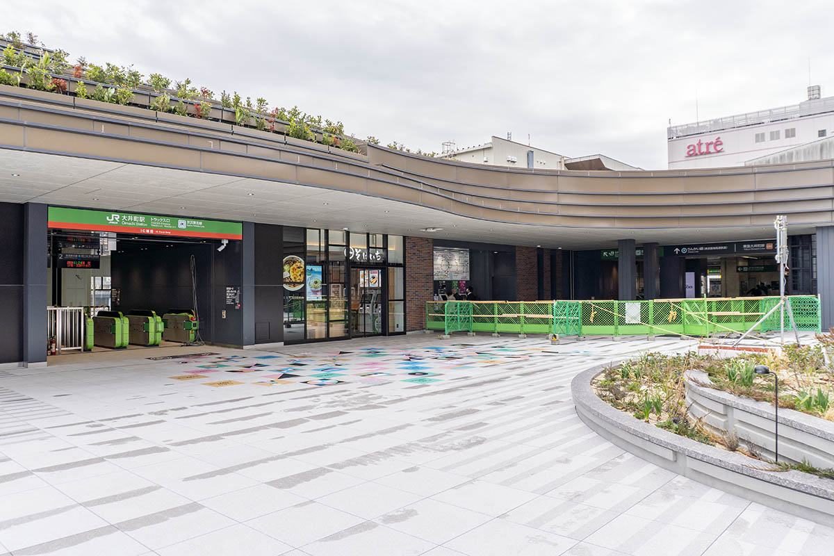 写真右側に進めば東急大井町線、りんかい線へもアクセスできる