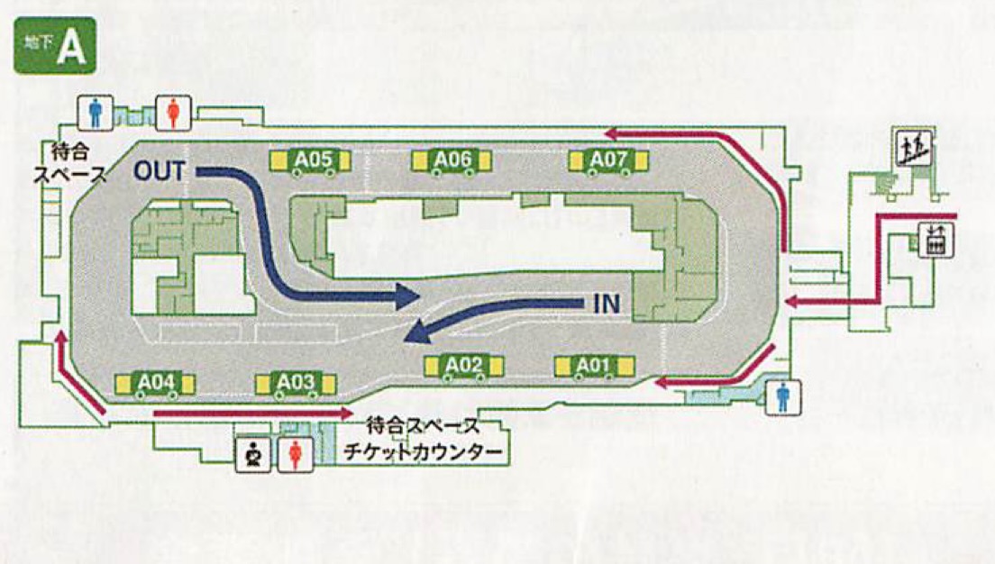 地下Aの平面図