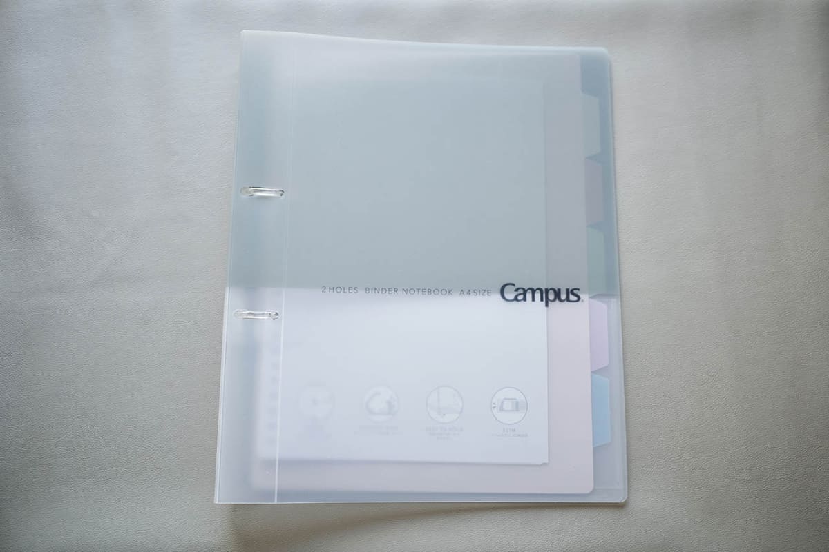 キャンパス プリントもとじやすい2穴ルーズリーフバインダー(A4サイズ 902円)