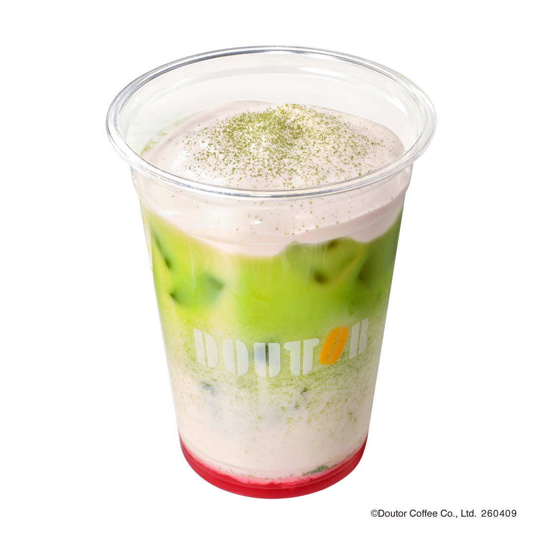 苺抹茶ラテ ～福岡県産あまおう苺使用～(780円)