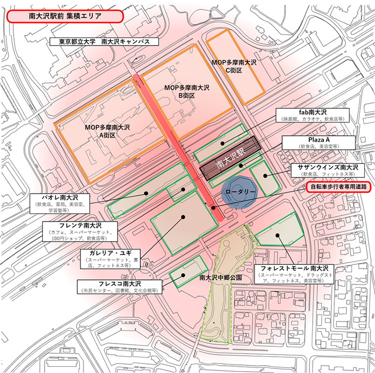 南大沢駅周辺施設マップ