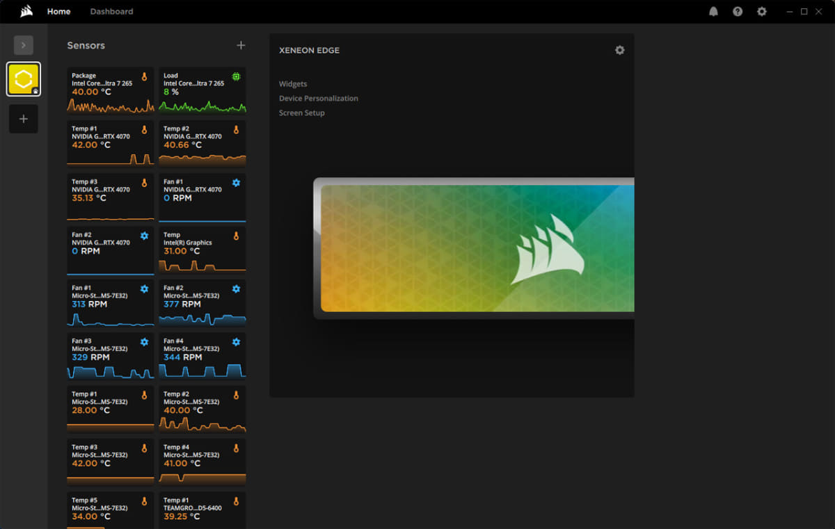 「iCUE ソフトウェア」