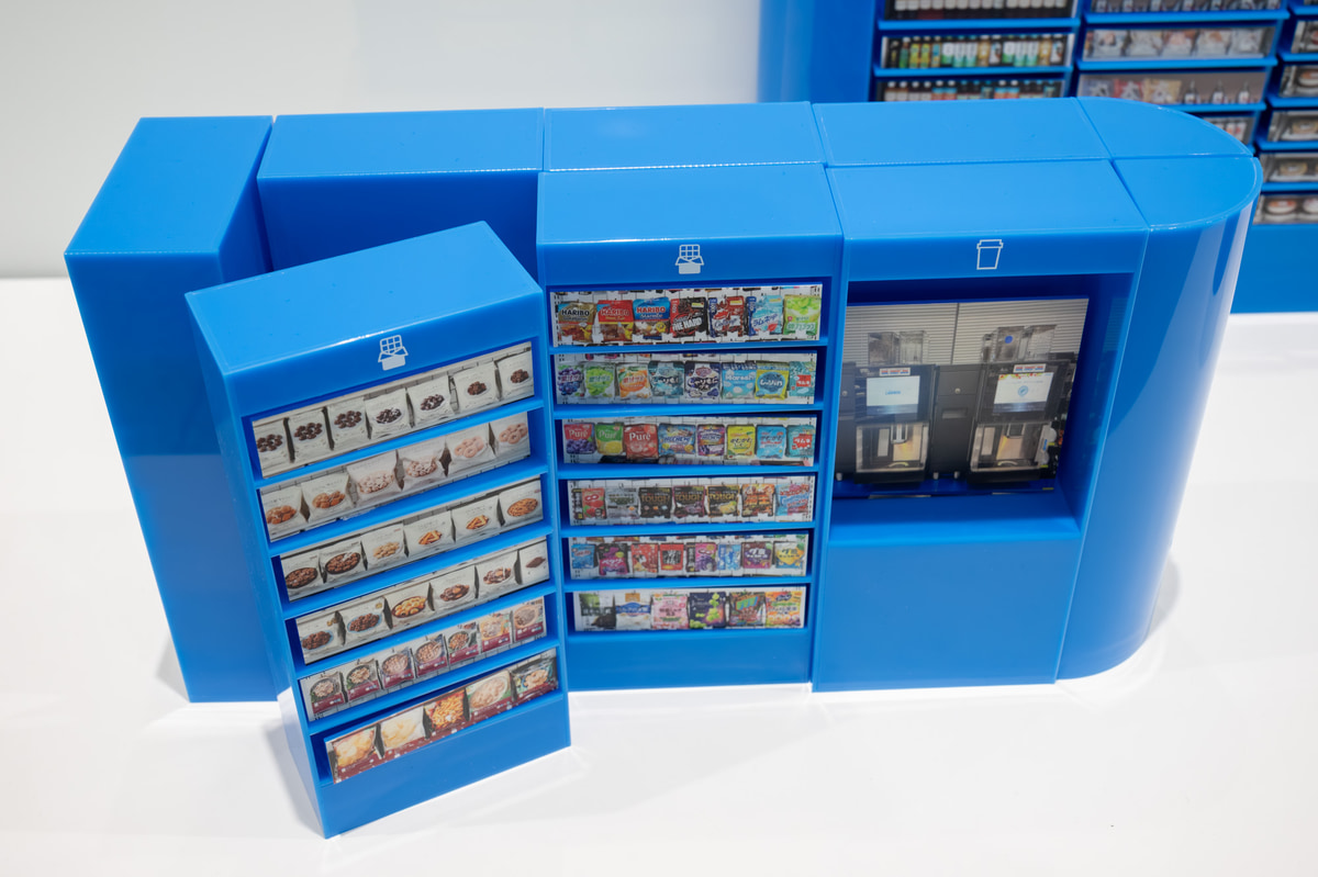 商品棚を「ユニット」として柔軟に組み合わせられる「ユニット型店舗」のイメージ