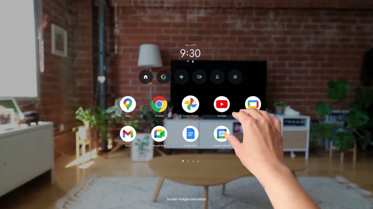 自分の手を表示する機能