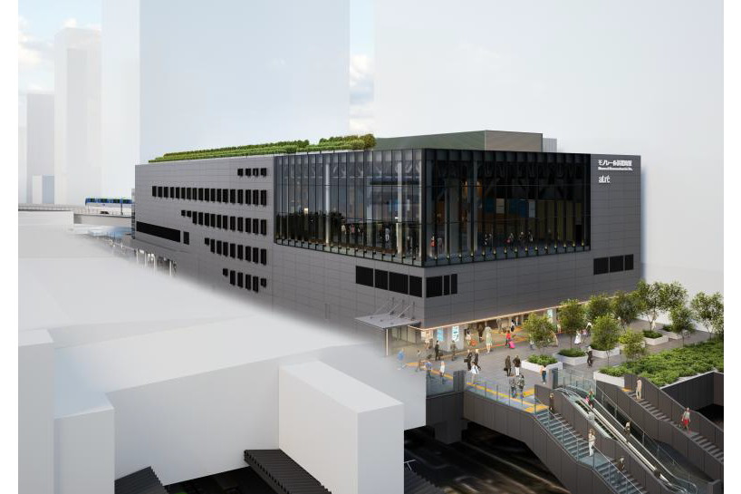 モノレール浜松町駅 全面完成時(2030年頃)の外観イメージ