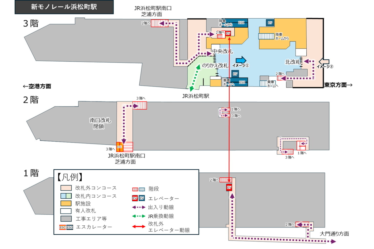 新駅舎のレイアウト