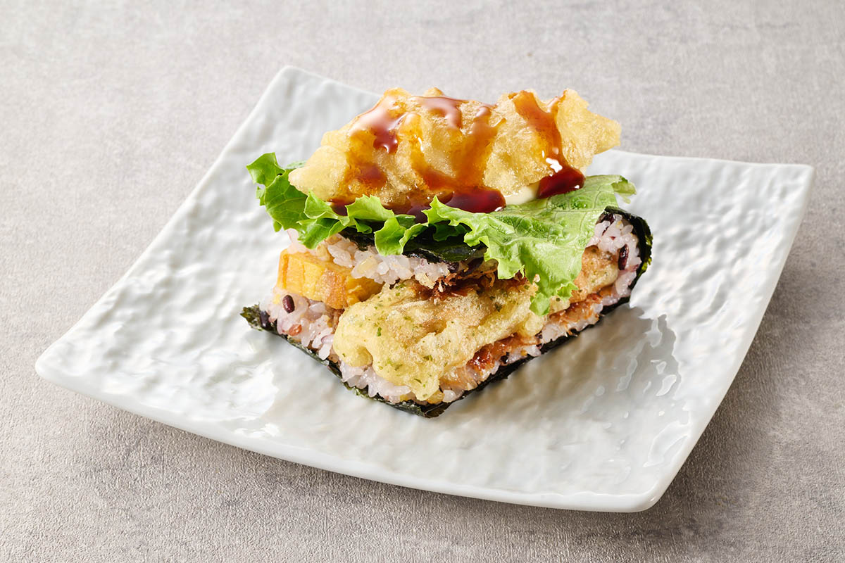 ワンハンドBENTO 海苔弁(鱈の天ぷら)：594円