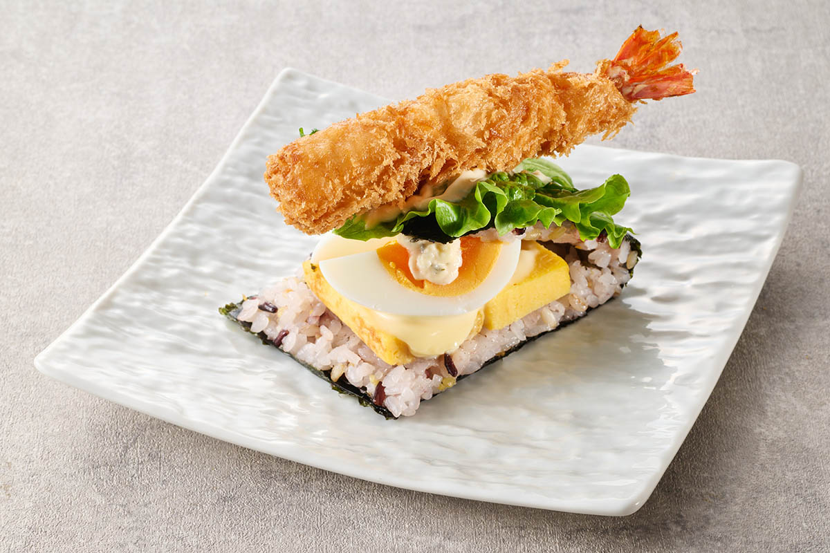 ワンハンドBENTO 海老フライ(Wたまご)：756円