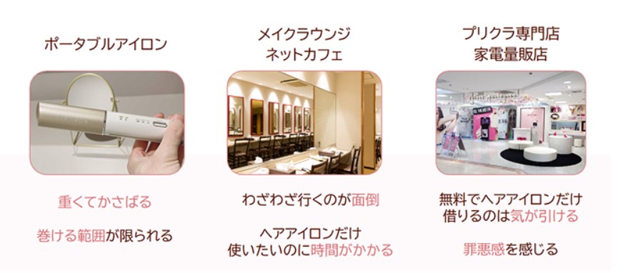 コードレスタイプはパワーが弱い、プリントシール機が置いてあるスポットの無料貸し出しは気が引けるという声も