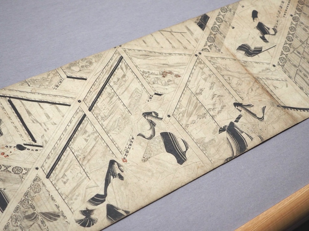 細部まで緻密に描きこまれている《豊明絵草紙(とよのあかりえぞうし)》