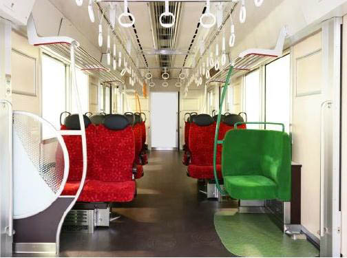 クロスシートすわれ～る車内イメージ