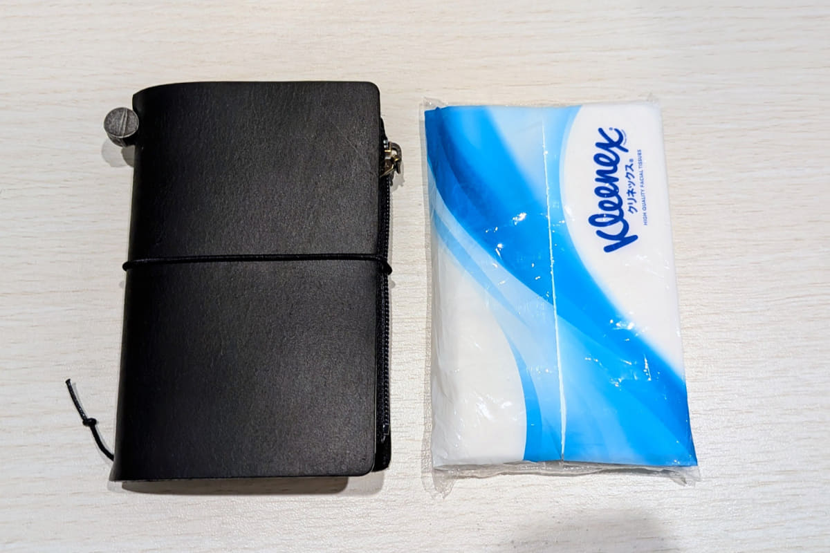 身近なものだとポケットティッシュと同じくらいの大きさです