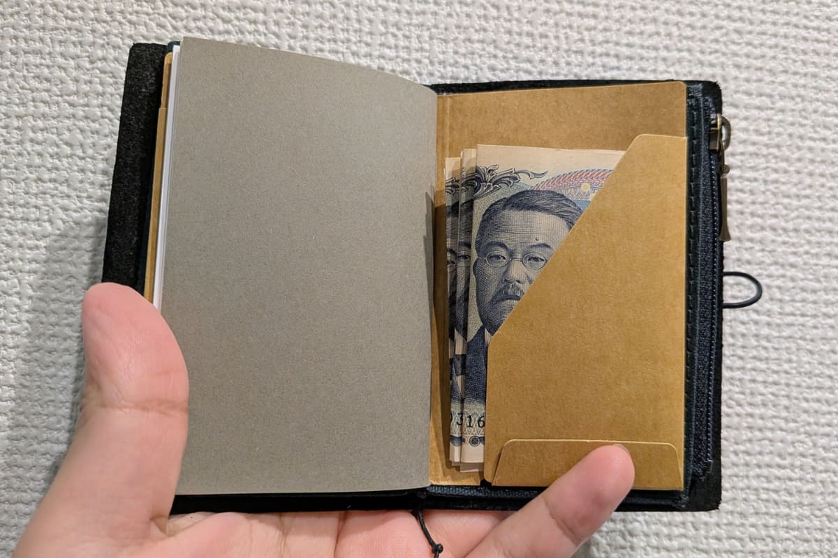 トラベラーズノート カードサイズを財布として使ってみる