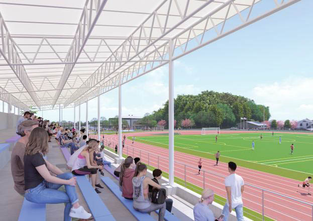 多目的メイン広場観客席内