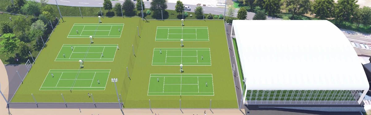 テニスコート、フレキシブルコート全体