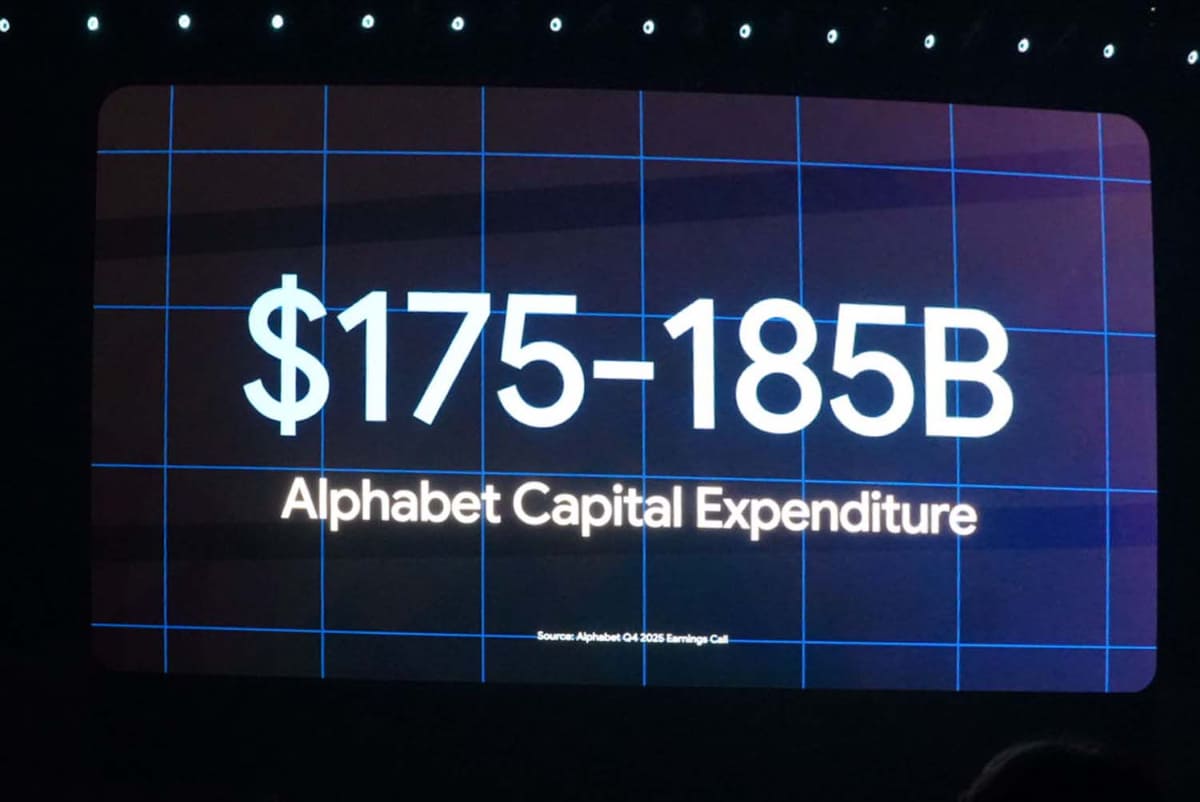 Googleは、2026年に1,750億ドルから1,850億ドルの技術投資を行なう計画