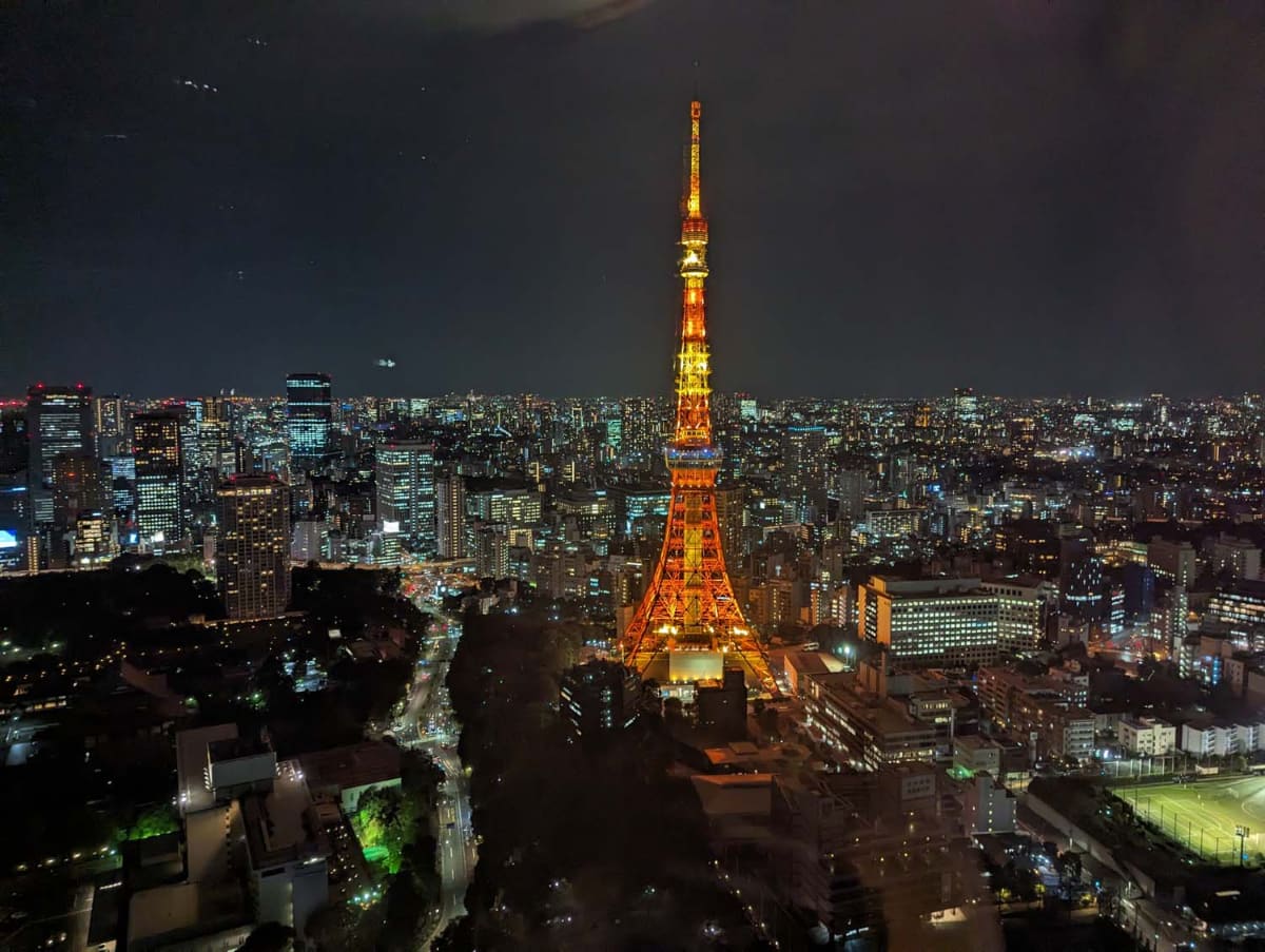 Fime Japanのパーティが開催された麻布台ヒルズ展望レストランからの夜景