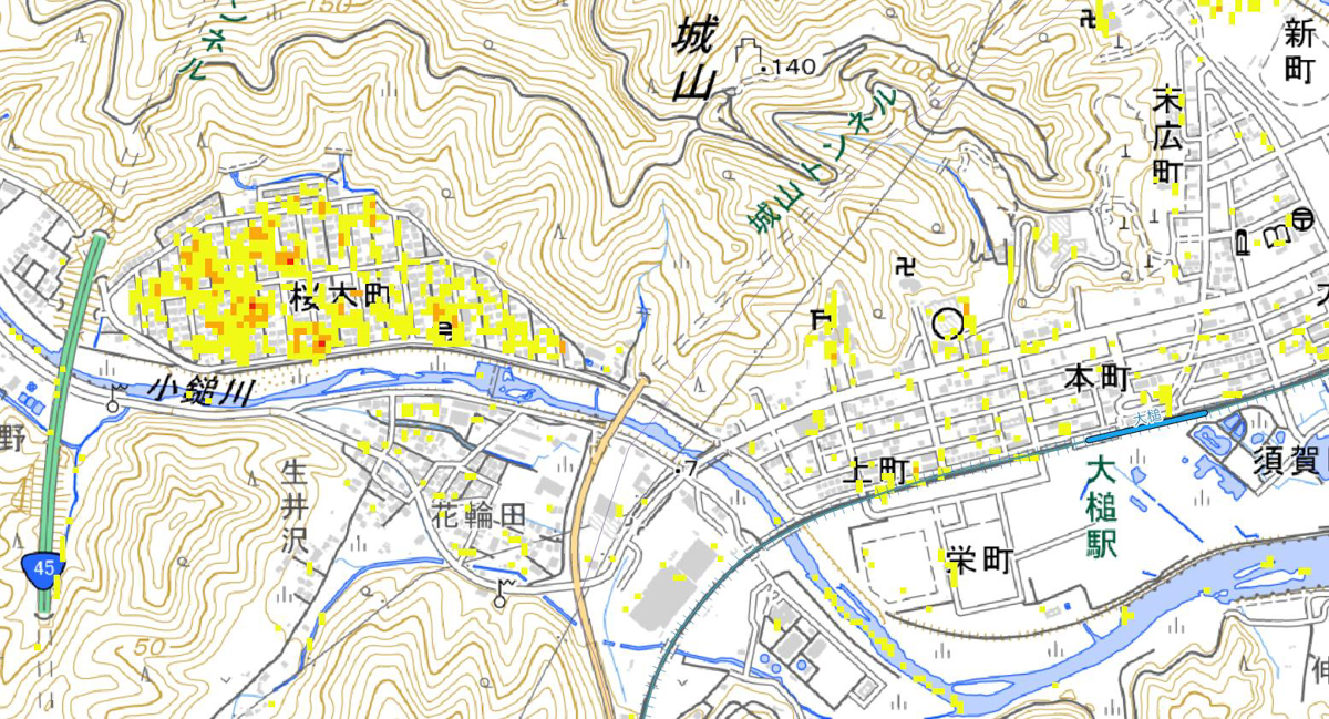 画像作成:秋山文野/Sentinel-2データ:contains modified Copernicus Sentinel data 2026/ベースマップ:地理院地図