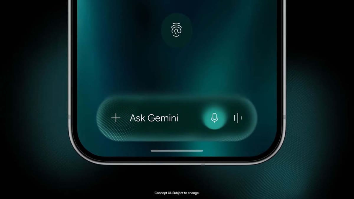 Gemini Intelligenceを搭載したAndroid 17の動作イメージ