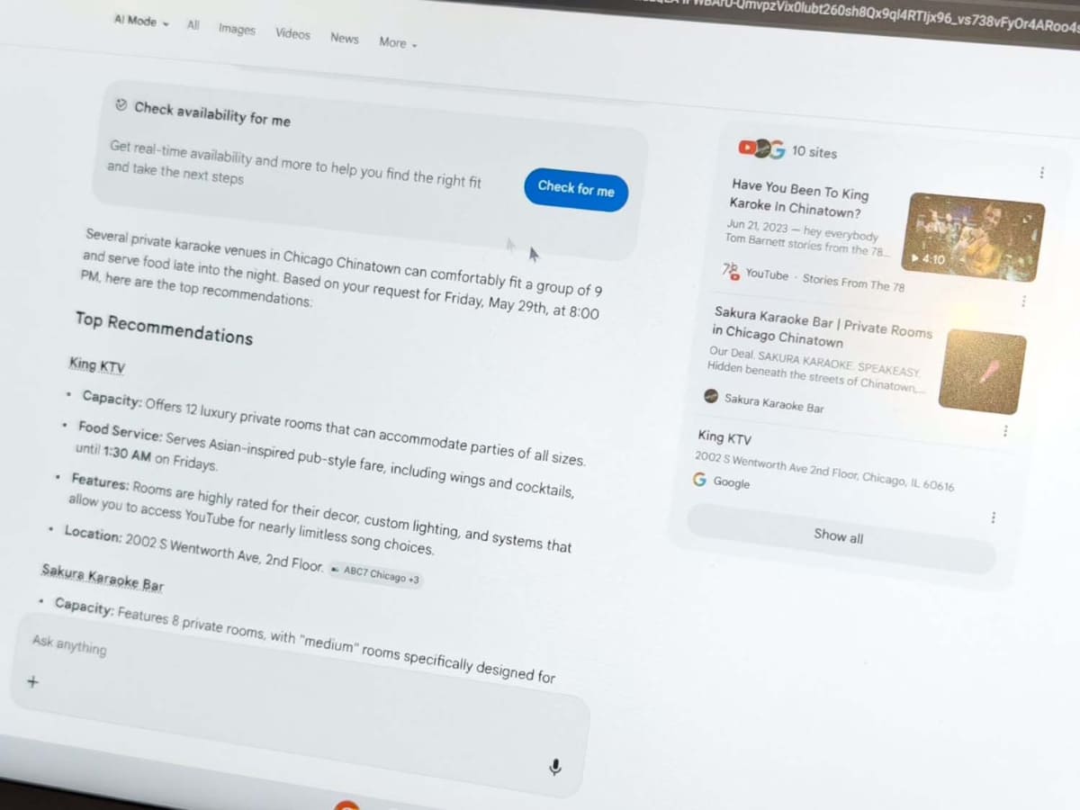 Gemini Sparkにより、価格や予約可能性などを自動チェックする
