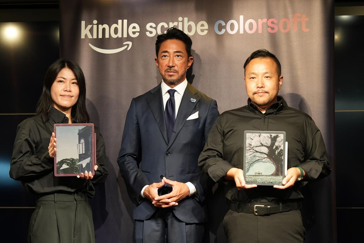 左からAmazonデバイス Kindle・Fireタブレット事業部 プロダクトマネージャー　髙杉 紗里氏、「FORZA STYLE」編集長　干場義雅氏、Kindle・Fireタブレット事業部 事業部長 後藤 喜章氏